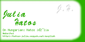 julia hatos business card